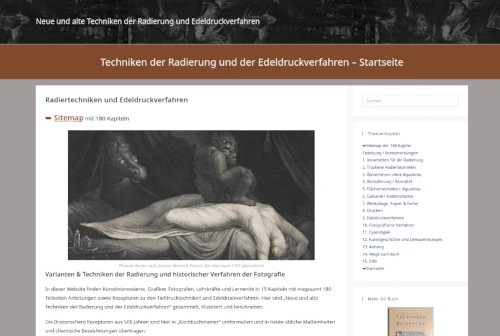 Zur Website Radiertechniken und Edeldruckverfahren